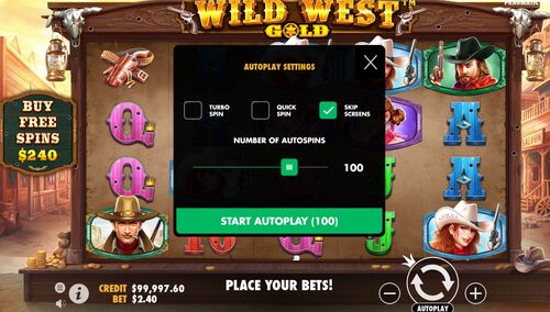Wild West Gold Slot autoplay özelliği